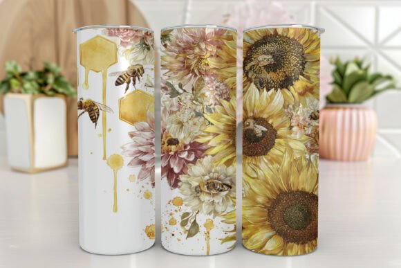 Bee 20 Oz Skinny Tumbler Sublimation