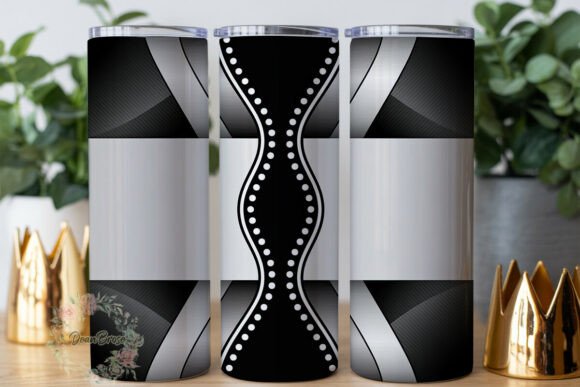 Black Carbon Fiber Silver 20oz Tumbler