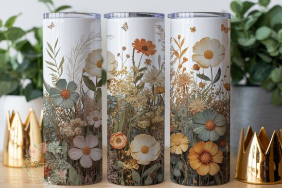 Boho Wildflower Garden 20oz Tumbler Wrap