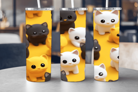 Cartoon Kitty Tumbler Wrap