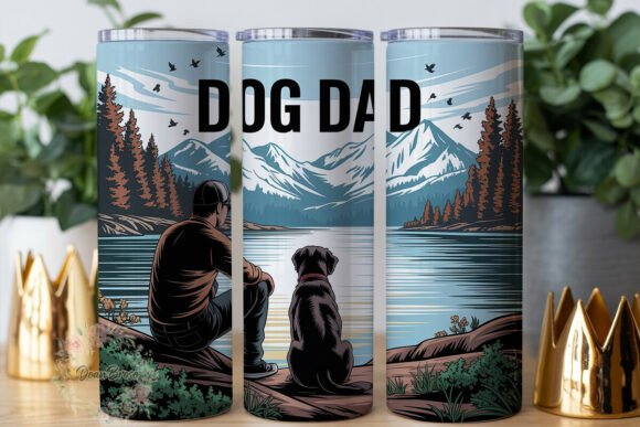 Dog Dad Mountain Lake 20oz Tumbler Wrap