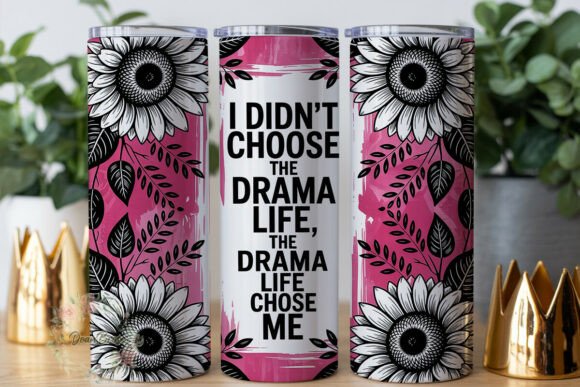 Drama Life Sunflower 20oz Tumbler Wrap