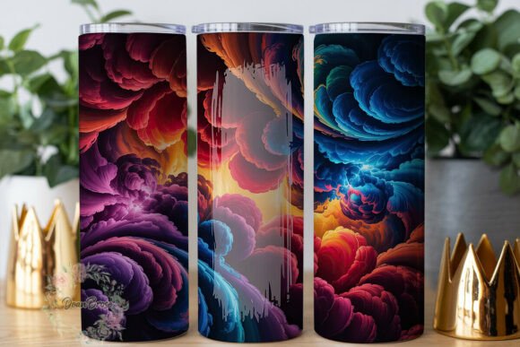 Fiery Ice Abstract 20oz Tumbler Wrap