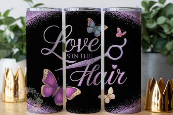 Glam Purple Hair Love 20oz Tumbler Wrap