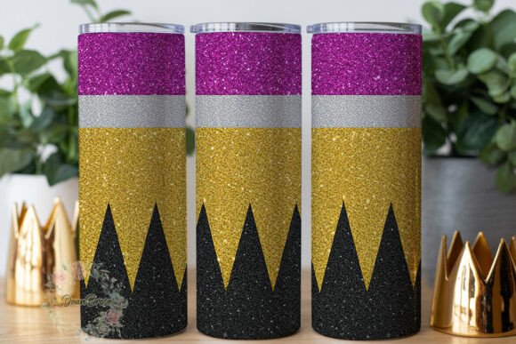 Glitter Pencil 20oz Tumbler Wrap