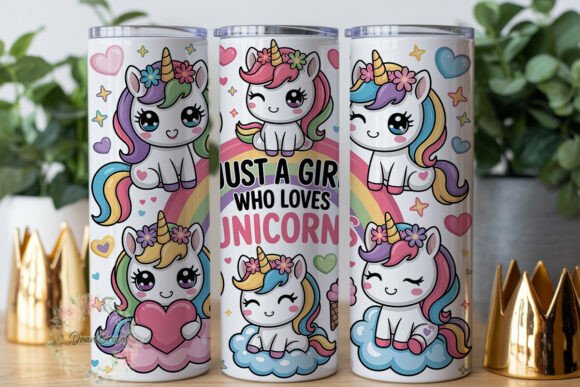 Kawaii Unicorn Pastel 20oz Tumbler Wrap