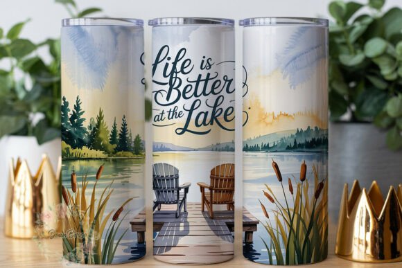 Lake Life Landscape 20oz Tumbler Wrap