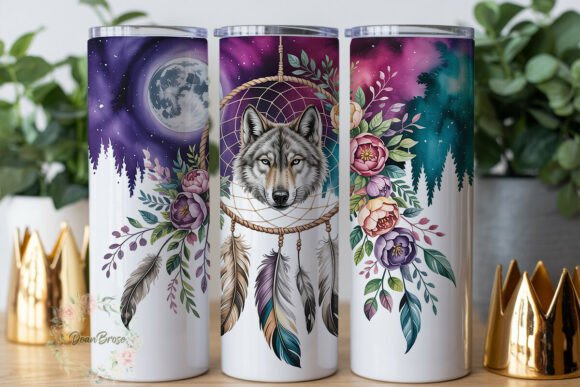 Mystic Wolf Dreamcatcher 20oz Tumbler