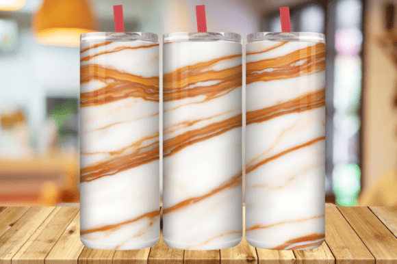 Orange Marble Vein 20oz Skinny Tumbler
