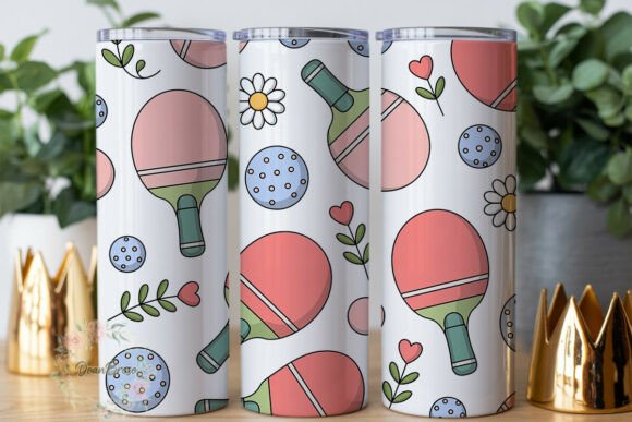 Pastel Pickleball Love 20oz Tumbler Wrap