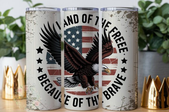 Patriotic Eagle Flag 20oz Tumbler Wrap