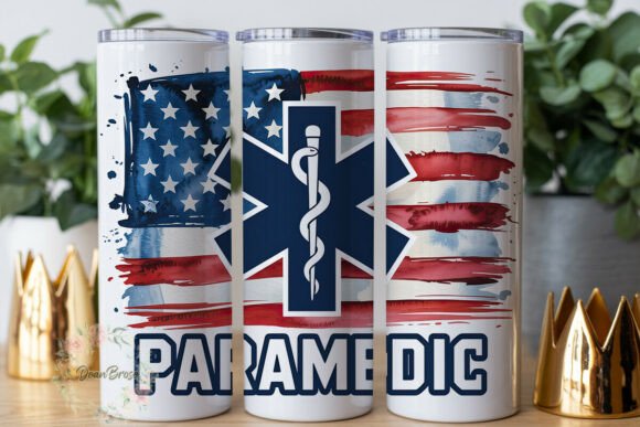 Patriotic Paramedic 20oz Tumbler Wrap