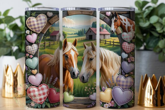 Rustic Horse Love 20oz Tumbler Wrap