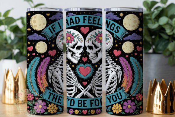 Skulls Love Floral Fantasy 20oz Tumbler