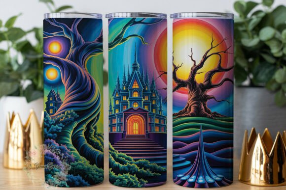 Vibrant Haunted Mansion 20oz Tumbler