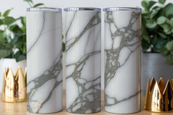 White Marble Stone 20oz Tumbler Wrap