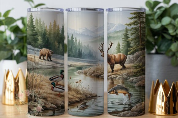 Wildlife Mountain Forest 20oz Tumbler